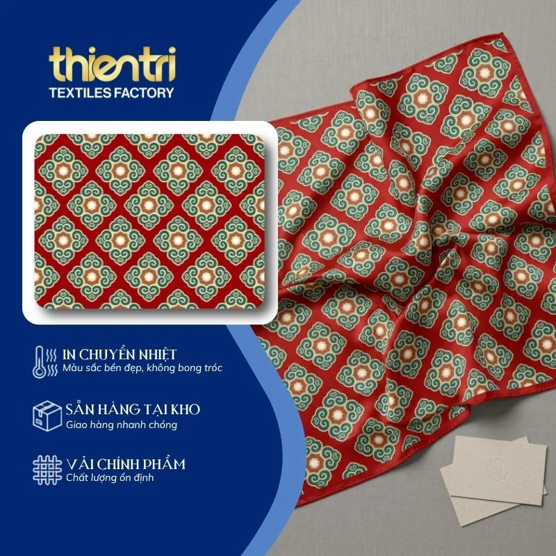 Trang phục may từ vải in họa tiết hoa văn xoắn, vải polyester in chuyển nhiệt